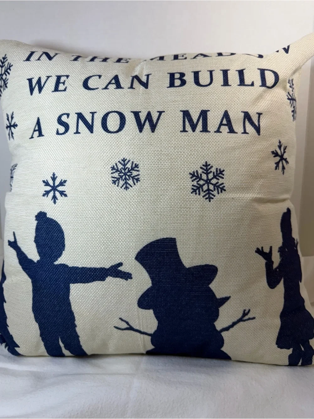 In The Meadow Can Build A Snow Man Cream/Blue 18